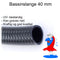 Bassinslange 40mm - sælges pr. meter